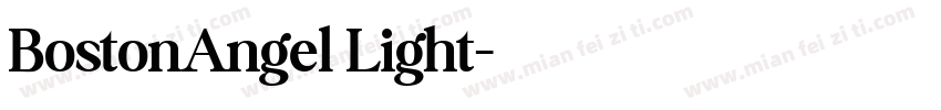 BostonAngel Light字体转换